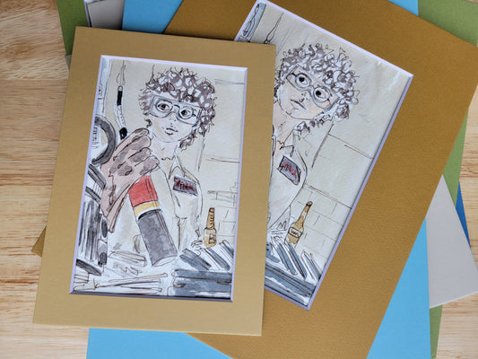 Egon's Legacy - Ghostbusters Movie Ink & Watercolor Artwork