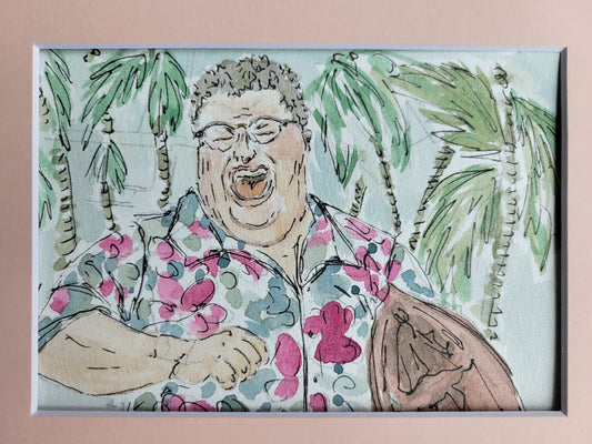 Ah, No Wonder You're Extinct - Jurassic Park Original Ink & Watercolor Art (5x7)